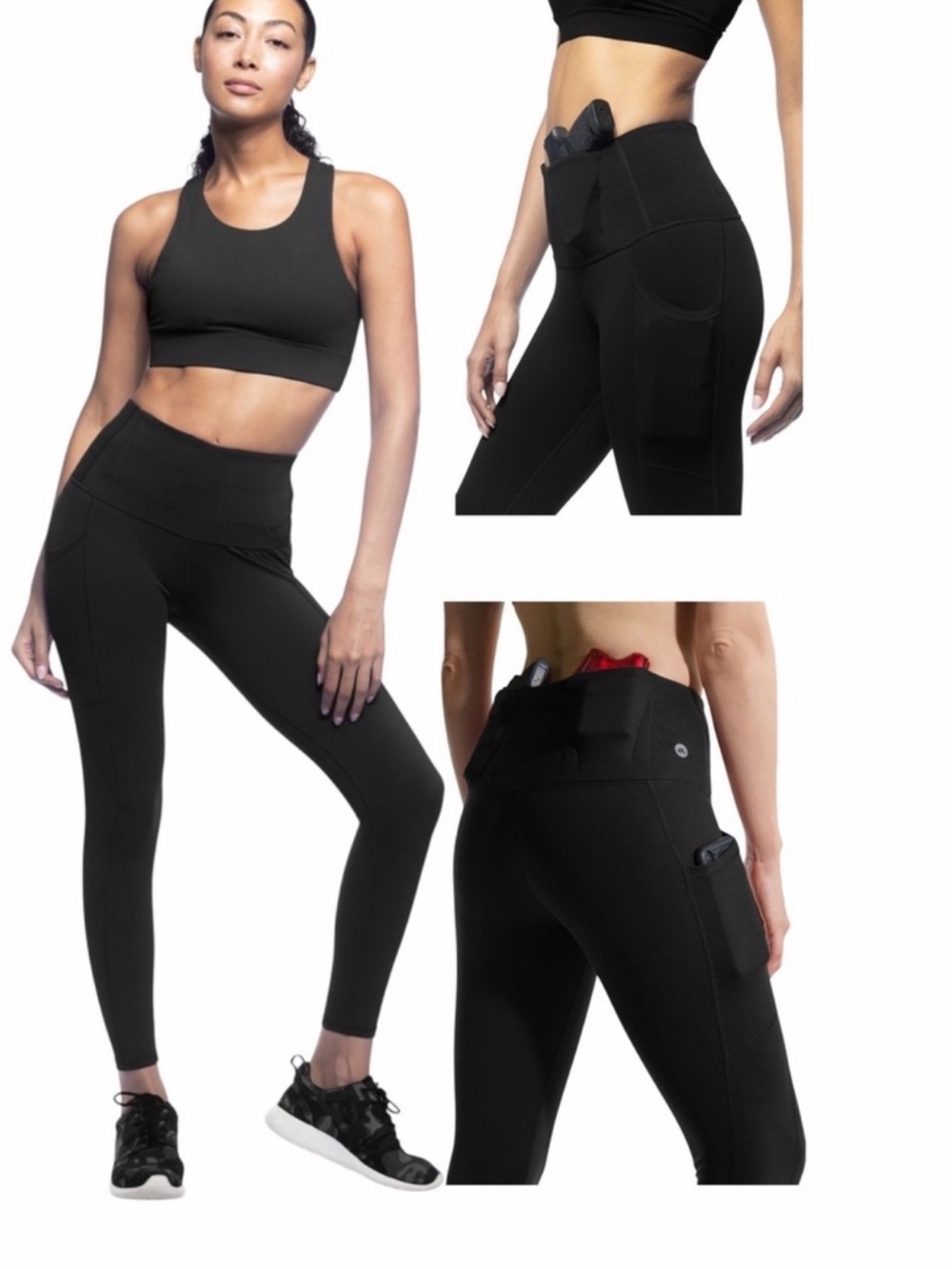 Alexo Athletica Women’s All Day Carry Pants Black Size M Concealed Carry Jogger